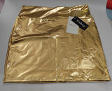 VISKEY Women's Shiny Metallic Mini Skirts for Party Clubwear