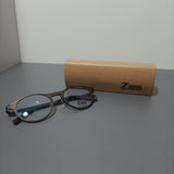 ZEEE Eyeglasses-Wooden Grain Frame - Non-Prescription Eyewear