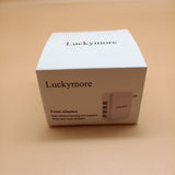 Luckymore Power Adapters,Compact White Design,Reliable Charging Solution for Your Devices