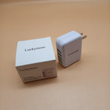 Luckymore Power Adapters,Compact White Design,Reliable Charging Solution for Your Devices