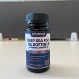 VITA ROYALE Protein Supplements for Animals - Deep Sea Fish Oil Softgels, Natural Omega-3, Protects Heart, Brain, and Eye, Enhances Immunity, Easily Absorbed, 60 Tablets