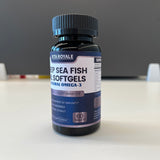 VITA ROYALE Protein Supplements for Animals - Deep Sea Fish Oil Softgels, Natural Omega-3, Protects Heart, Brain, and Eye, Enhances Immunity, Easily Absorbed, 60 Tablets