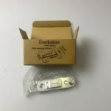 Eockatoo Polished Stainless Steel Metal Latches - Easy Installation, 53mm Hole Spacing, Ideal for Wooden Doors and Cabinets