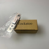 Eockatoo Polished Stainless Steel Metal Latches - Easy Installation, 53mm Hole Spacing, Ideal for Wooden Doors and Cabinets