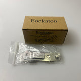 Eockatoo Polished Stainless Steel Metal Latches - Easy Installation, 53mm Hole Spacing, Ideal for Wooden Doors and Cabinets