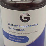 G Dietary Supplements for Humans, Balanced Multivitamin & Mineral Supplement
