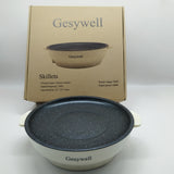Gesywell Skillets,Non-stick electric frying pan saves time and makes delicious sandwiches and hash browns easy