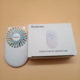 Runhome Portable Mini Electric Fan - White, Perfect for Personal Use