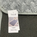 ToLife Carpets - Soft Polyester, 40 x 60 cm, Square, Solid Color