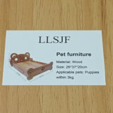 LLSJF Pet Furniture,Wooden Pet Bed for Small Dogs and Puppies up to 3kg