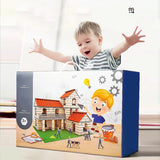 Mason Craftsman Handmade DIY Mini House Building Villa - Realistic Mini Brick Assembly Toy for Children to Build and Play