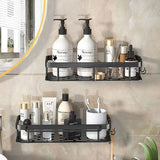 Space Aluminum No-Drilling Multi-Layer Storage Rack - Versatile Bathroom, Kitchen, and Bathroom Storage Shelf