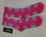 VISKEY Weed Leaf Printed Cotton Socks Unisex Novelty Casual Sports Socks for Women Men