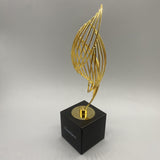 Finerelprot Wrought Iron Decorative Artwork - Minimalist Modern Geometric Carving for Daily Living Room