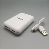 nurzat ell phone battery chargers,10000mAh, white, portable charging for iphone and android phones and other devices