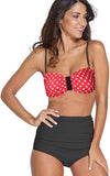 VISKEY Women's High Waisted Bikini Set Padded Push Up Two Piece Swimsuits