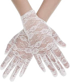 VISKEY Women Short Elegant Lace Gloves for Evening Wedding Tea Party