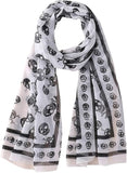 VISKEY Womens Scarf Lightweight Skull Print Scarf