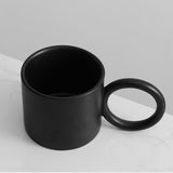 Nordic Style Ink Splatter Black and White Ceramic Mug - Personalized Breakfast Coffee Cow Cup, Couple Water Cup, Gift
