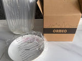 ORMEO Dishes – 20cm Dinner Plate, Non-Slip Unglazed Bottom, Durable & Elegant Tableware for Everyday Use