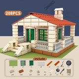 Mason Craftsman Handmade DIY Mini House Building Villa - Realistic Mini Brick Assembly Toy for Children to Build and Play