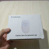 Runhome Portable Mini Electric Fan - White, Perfect for Personal Use