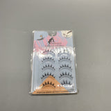 XIBIGEYE Artificial Eyelashes - 5 Pairs, Natural Look, Comfortable Fit, Segment Design, Easy Application