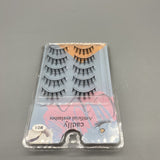 cadlly Artificial Eyelashes - 5 Pairs Pack, One-Piece Design, 8-10mm Length, Soft and Lightweight, Comfortable to Wear