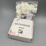 XFJYMXDM Artificial Flowers of Textile - EVA/VPE Foam, White, 6-7cm Diameter, 4cm Height