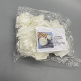 MillionStitch Artificial Flowers of Textile - White Polyester Fiber, 6-7cm Diameter, 4cm Height, Perfect for Home Decor and Crafts