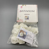 XFJYMXDM Artificial Flowers of Textile - EVA/VPE Foam, White, 6-7cm Diameter, 4cm Height