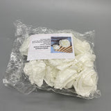 MillionStitch Artificial Flowers of Textile - White Polyester Fiber, 6-7cm Diameter, 4cm Height, Perfect for Home Decor and Crafts