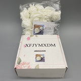 XFJYMXDM Artificial Flowers of Textile - EVA/VPE Foam, White, 6-7cm Diameter, 4cm Height