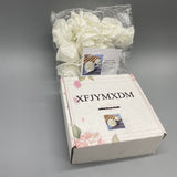 XFJYMXDM Artificial Flowers of Textile - EVA/VPE Foam, White, 6-7cm Diameter, 4cm Height
