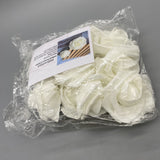 MillionStitch Artificial Flowers of Textile - White Polyester Fiber, 6-7cm Diameter, 4cm Height, Perfect for Home Decor and Crafts