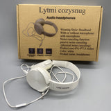 Lytmi cozysnug Audio Headphones with Microphone, Over-Ear Design, Passive Noise Cancellation, 4×6.4×7.8inches, White