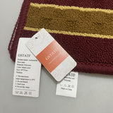GSTATF Automobile Floor Mats - Durable Polyester, Red and Yellow Pattern, 55x37cm, Non-Slip, All-Weather Protection
