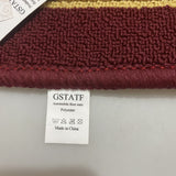 GSTATF Automobile Floor Mats - Durable Polyester, Red and Yellow Pattern, 55x37cm, Non-Slip, All-Weather Protection