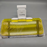 LucaSng Automobile windshield sunshades – 32×13.5cm, Yellow Acrylic Lens, Anti-Glare & UV Protection, Universal Fit with Adjustable Hook (18.5cm)
