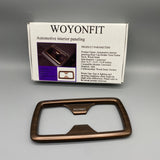 WOYONFIT Automotive interior paneling, Wood Grain ABS Rear Cup Holder Trim, 8.27×4.33×0.59 inches, 1 Piece/Set, Compatible with Most Vehicles