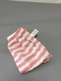 LowProfile Babies' pants, Size 3, Breathable Cotton with Elastic Waist, Soft Striped Pink and White Design with Orange Cuffs