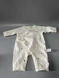 Rutoe Baby Bodysuits, Cotton Infant Onesies, 3-6 Months, White with Orange, Blue, and Red Polka Dot Pattern