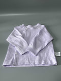 Rutoe Baby Tops, Cotton Loose Fit, 3-6 Months, Purple with Chest Side Buttons, Comfortable Infant Shirt