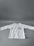 Gavol Baby Tops, Long Sleeve Cotton Shirt for Infants, White, 3-6 Months
