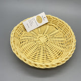 Juooecux Baker's Bread Baskets - Yellow Wicker Baskets, 8x8x1.5 Inches, Perfect for Bread Proofing and Serving