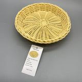 Juooecux Baker's Bread Baskets - Yellow Wicker Baskets, 8x8x1.5 Inches, Perfect for Bread Proofing and Serving