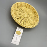 Juooecux Baker's Bread Baskets - Yellow Wicker Baskets, 8x8x1.5 Inches, Perfect for Bread Proofing and Serving