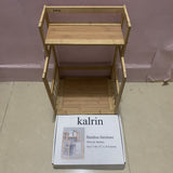 kalrin Bamboo Furniture, 2-Tier Bookshelf, Eco-Friendly Bamboo, 11.08x9x18.9 inches