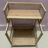 kalrin Bamboo Furniture, 2-Tier Bookshelf, Eco-Friendly Bamboo, 11.08x9x18.9 inches