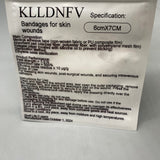 KLLDNFV Bandages for skin wounds, 6×7cm, Sterile, High Absorbency, ETO Sterilized, Adhesive Wound Dressings for Post-Surgery & IV Catheter